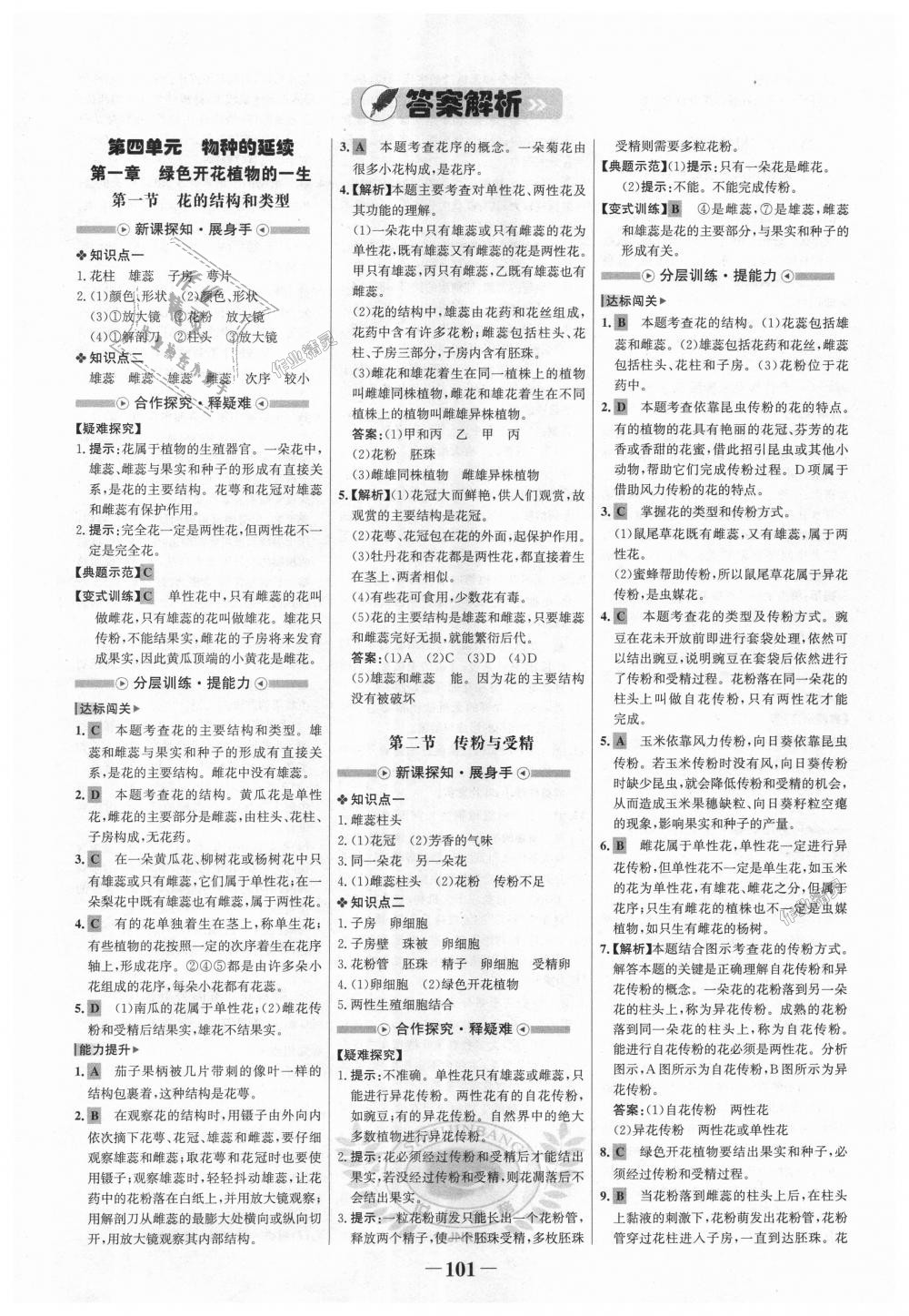 2018年世纪金榜金榜学案八年级生物上册济南版 第1页