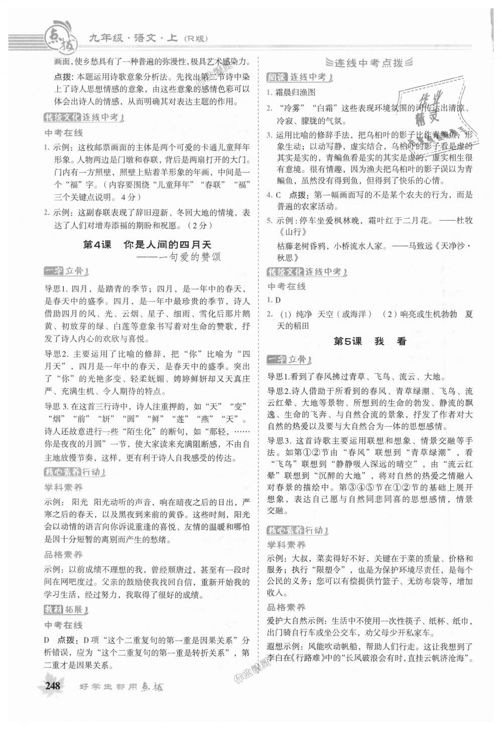 2018年特高級(jí)教師點(diǎn)撥九年級(jí)語文上冊(cè)人教版 第3頁