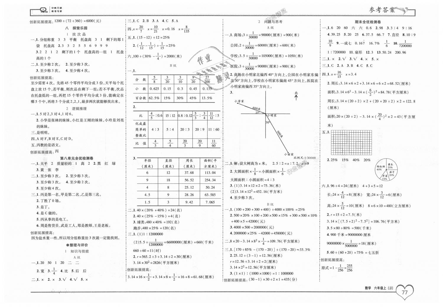 2018年全優(yōu)備考六年級數(shù)學上冊冀教版 第7頁