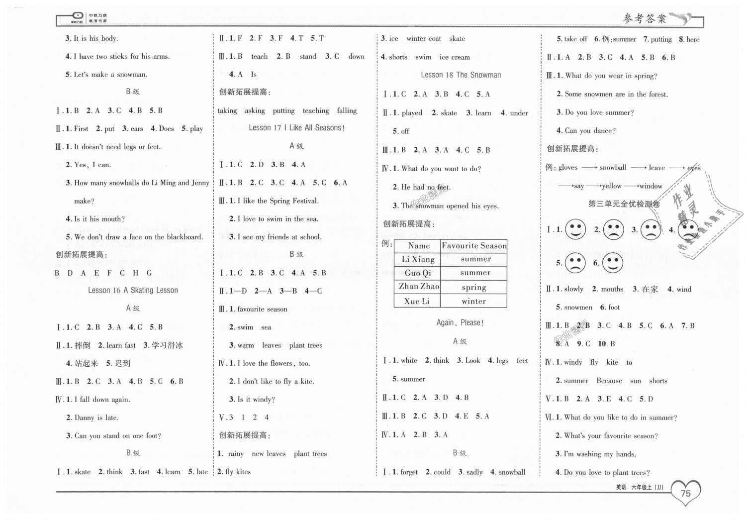 2018年全優(yōu)備考六年級(jí)英語上冊(cè)冀教版 第5頁