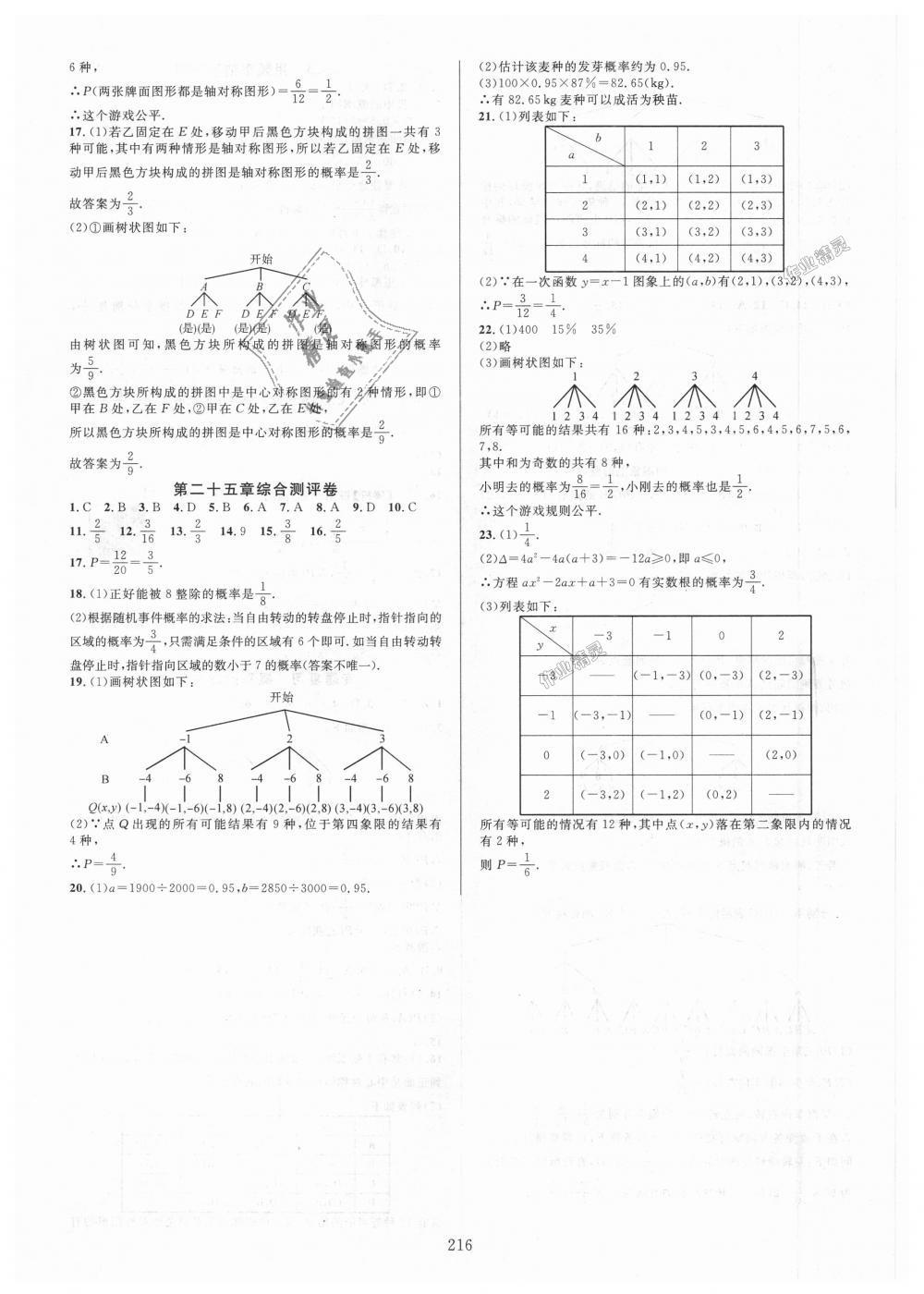 2018年全優(yōu)方案夯實與提高九年級數(shù)學(xué)全一冊人教版A版 第32頁