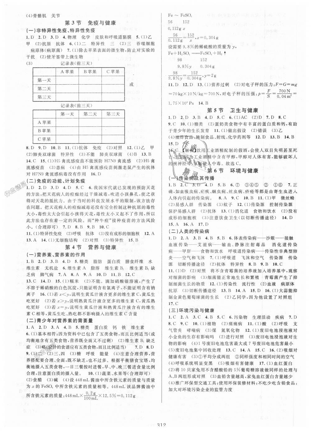 2018年全優(yōu)方案夯實與提高九年級科學全一冊華師大版 第20頁