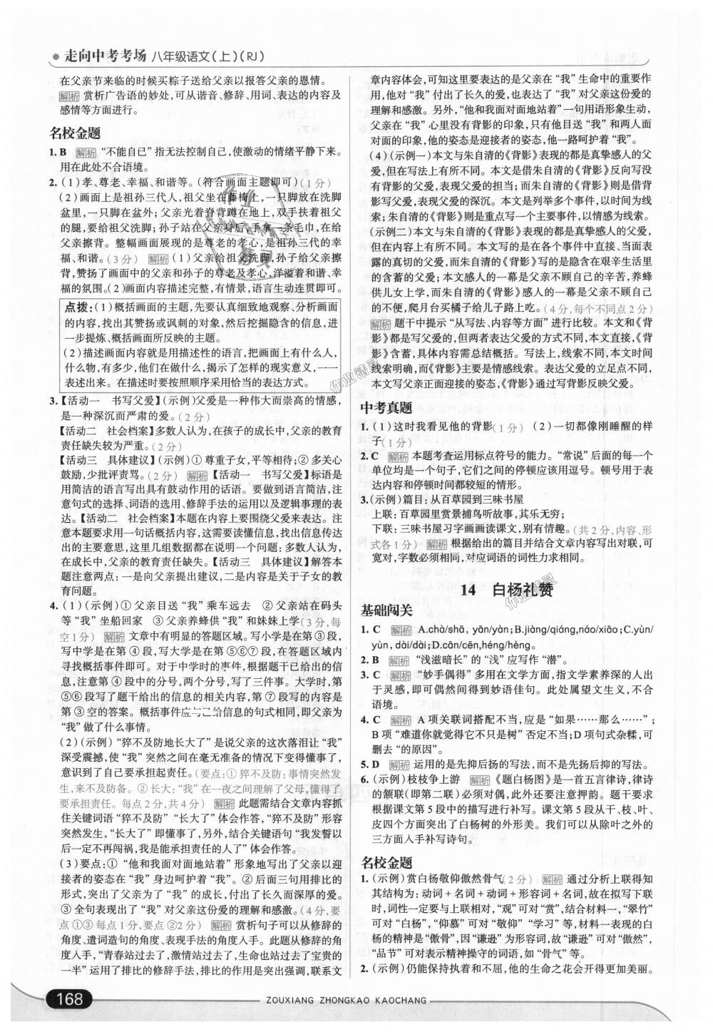 2018年走向中考考場(chǎng)八年級(jí)語(yǔ)文上冊(cè)人教版 第18頁(yè)