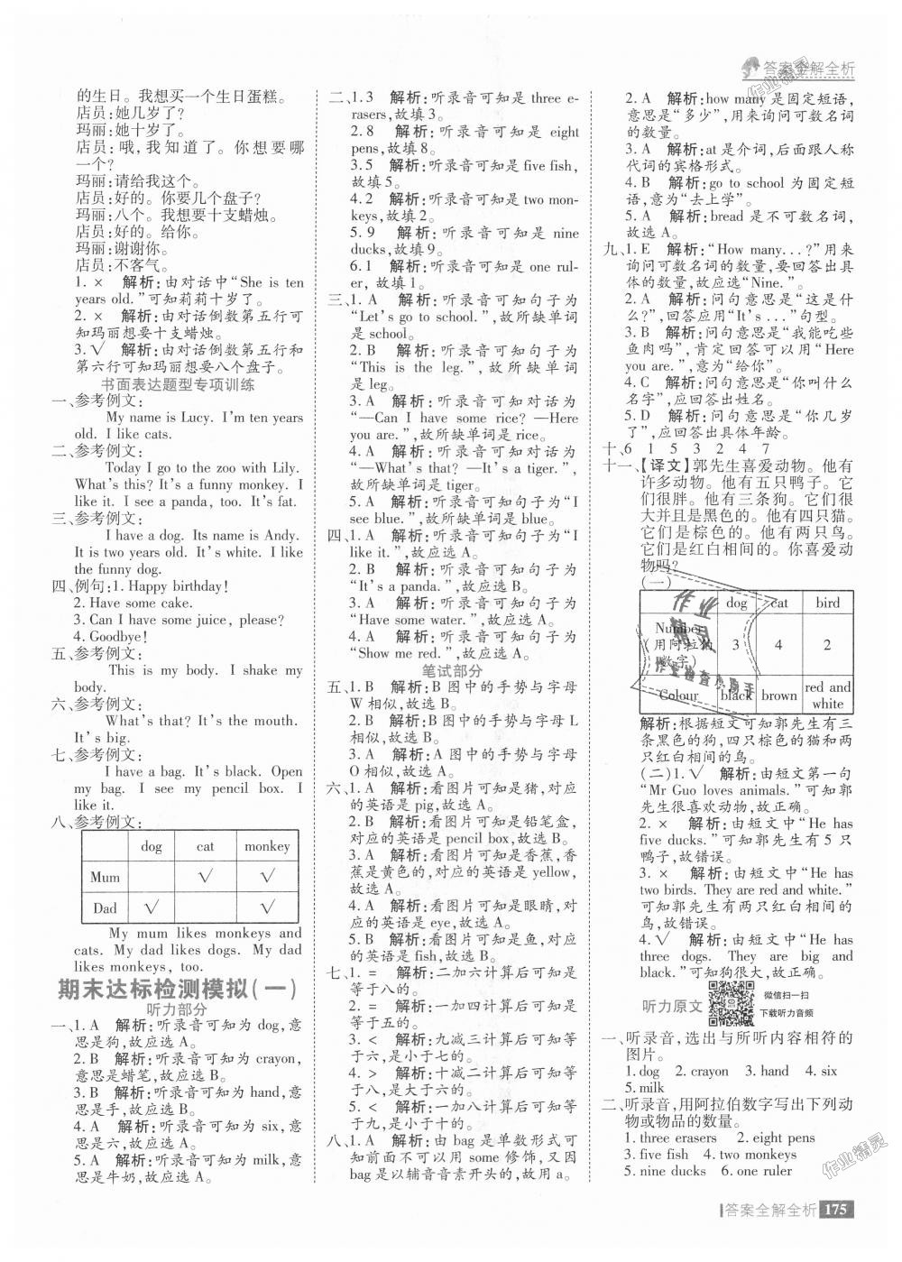 2018年考點集訓與滿分備考三年級英語上冊人教版 第31頁