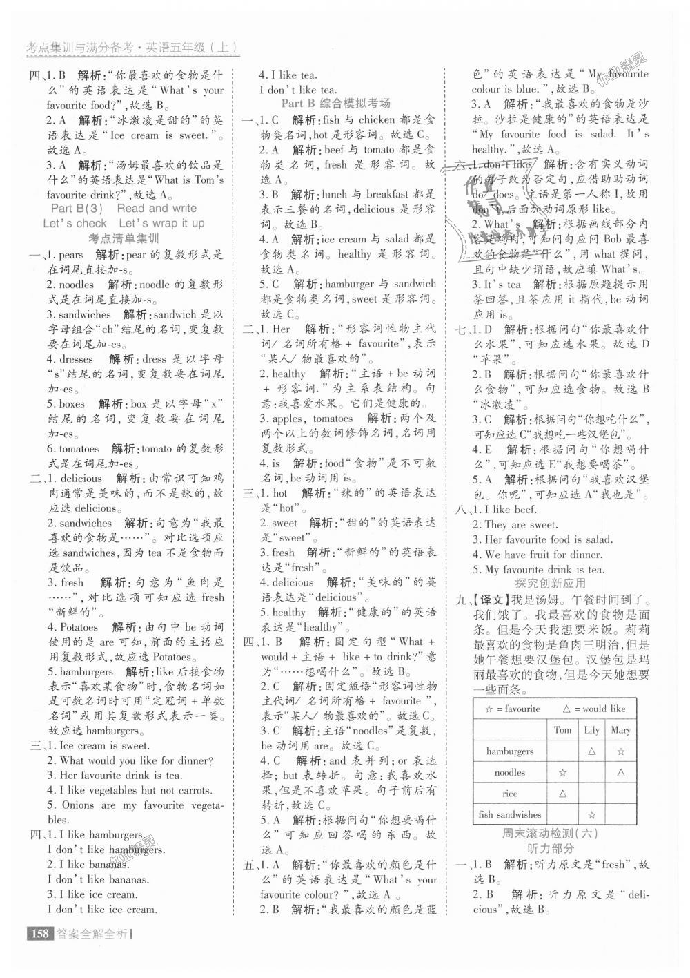 2018年考點集訓(xùn)與滿分備考五年級英語上冊人教版 第14頁