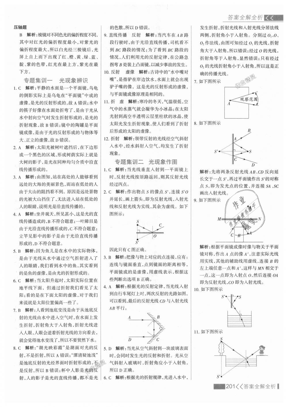 2018年考点集训与满分备考八年级物理上册人教版 第25页