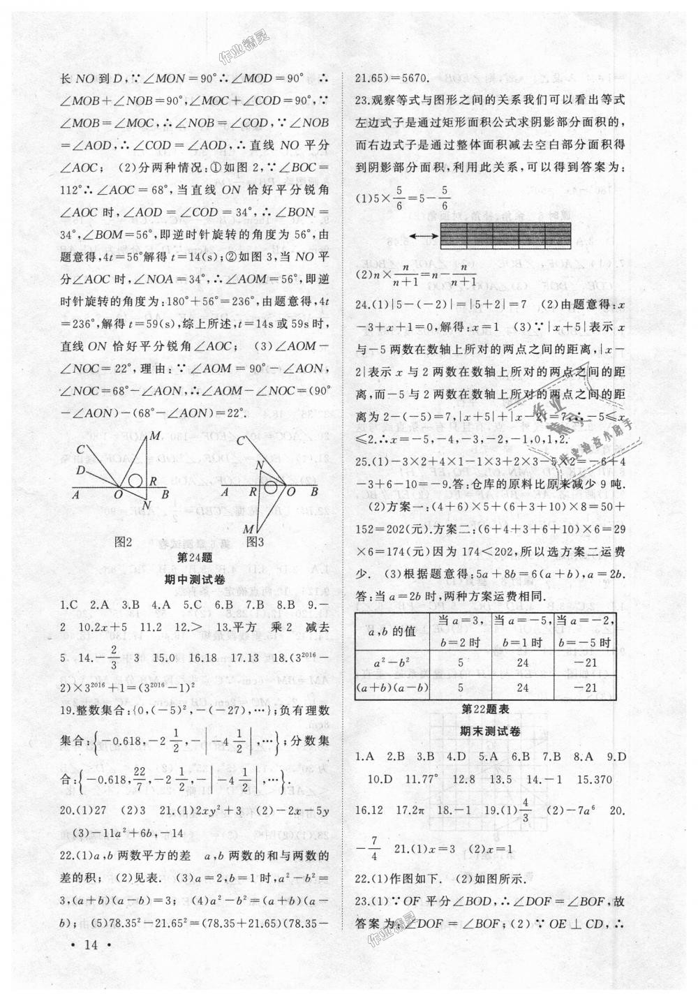 2018年高效精練七年級數(shù)學上冊蘇科版 第14頁