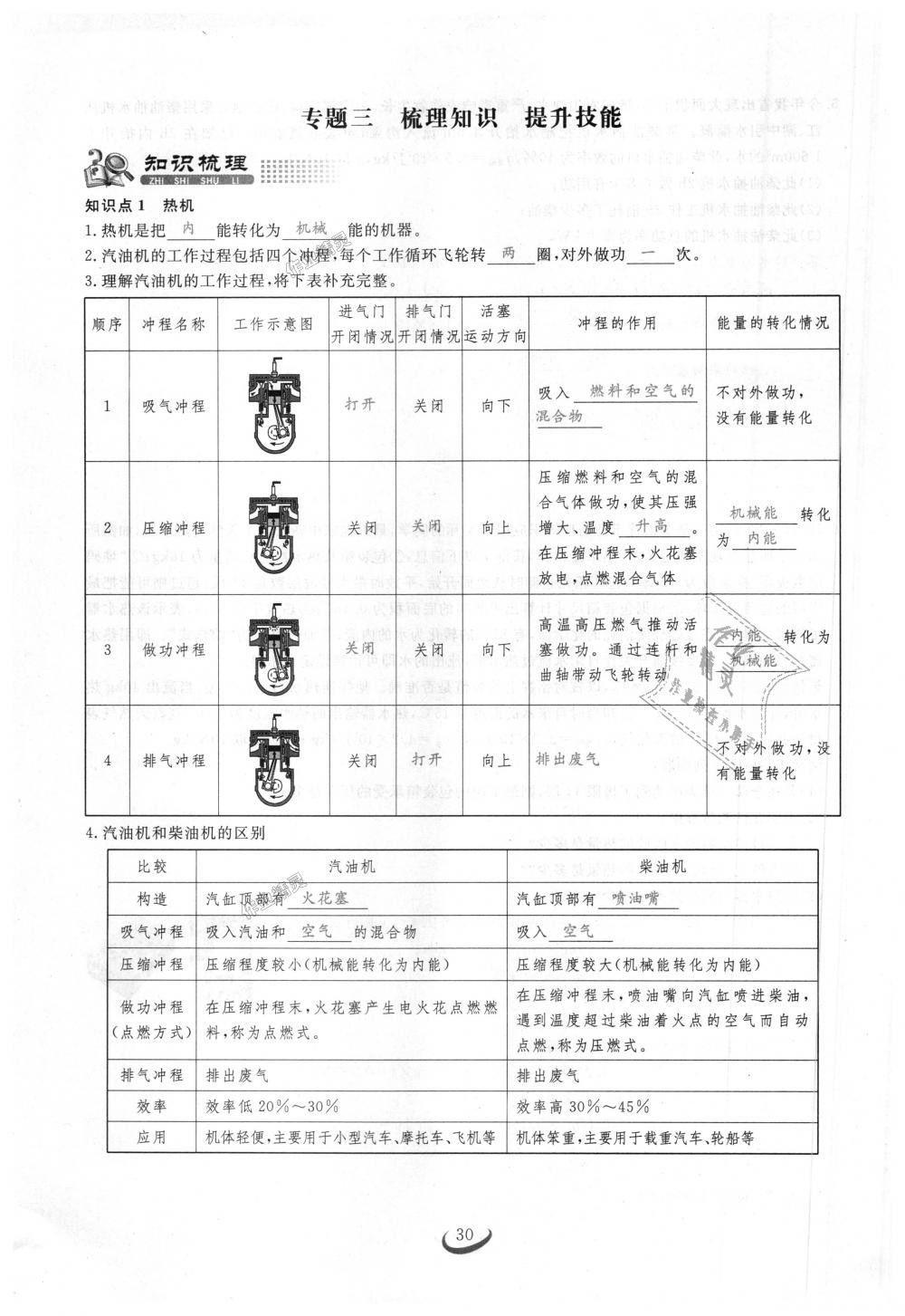 2018年思維新觀察九年級物理上冊人教版 第30頁