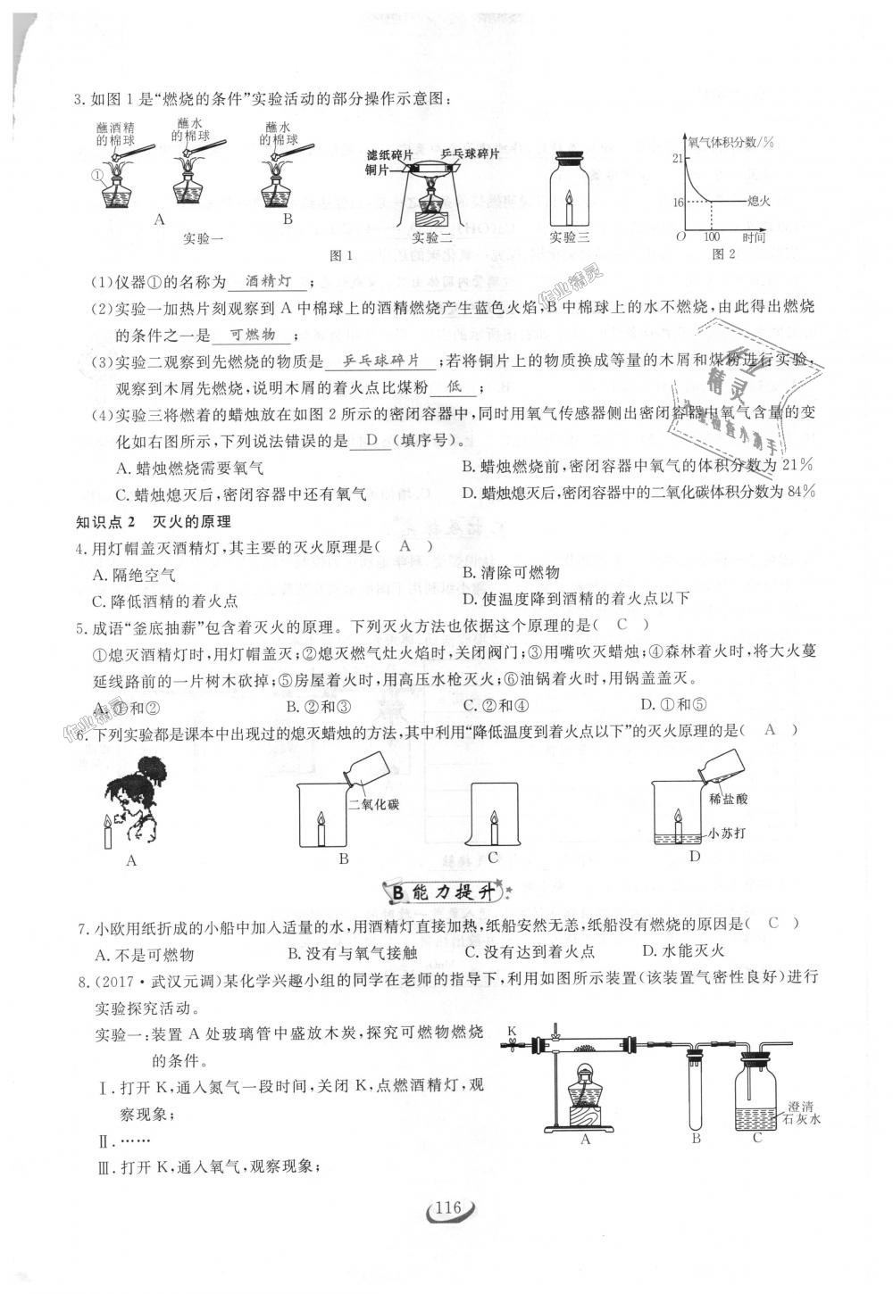 2018年思維新觀察九年級化學上冊人教版 第116頁