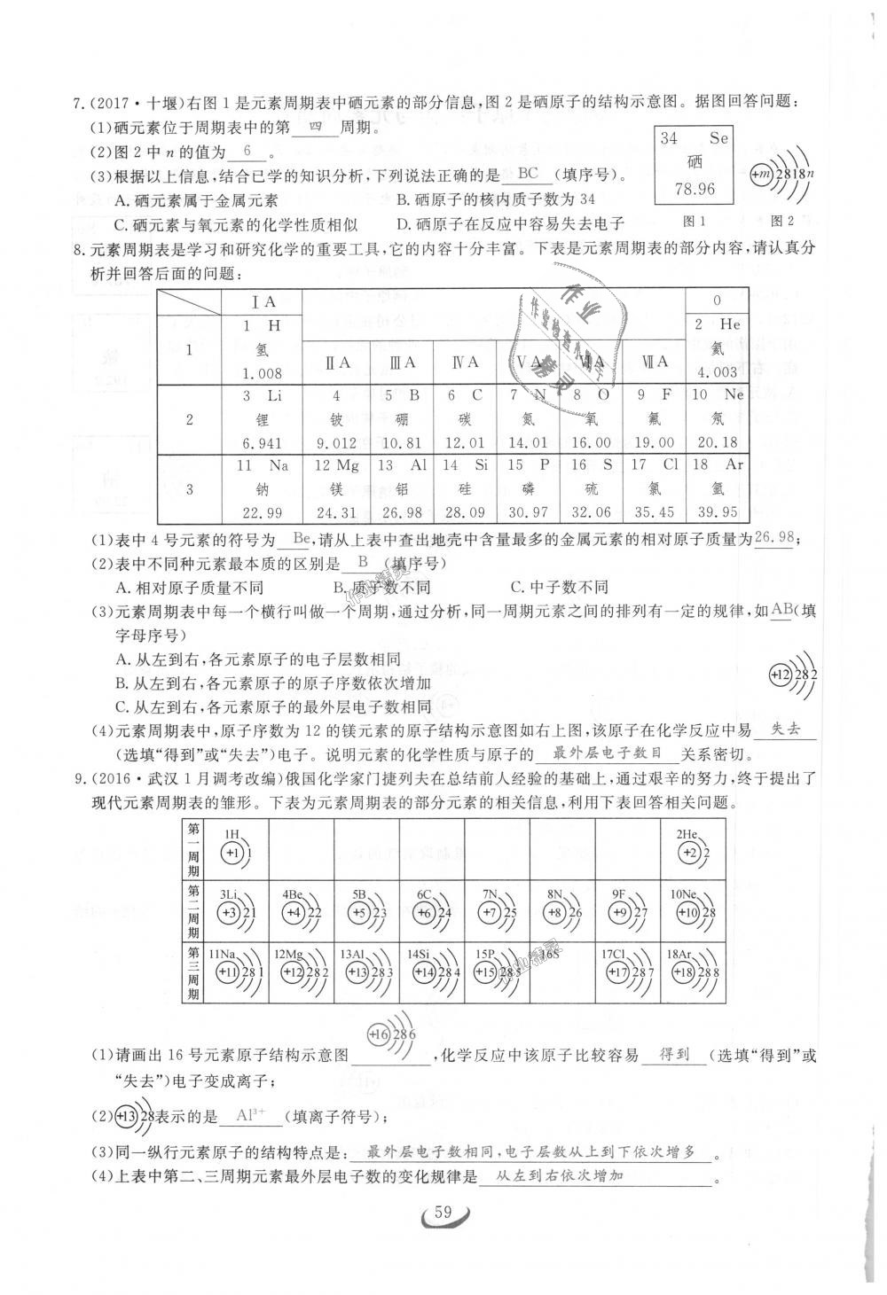 2018年思维新观察九年级化学上册人教版 第59页