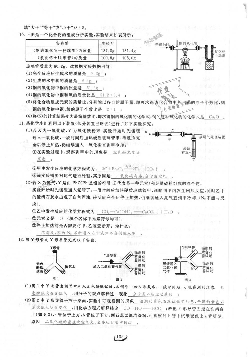 2018年思維新觀察九年級化學(xué)上冊人教版 第135頁