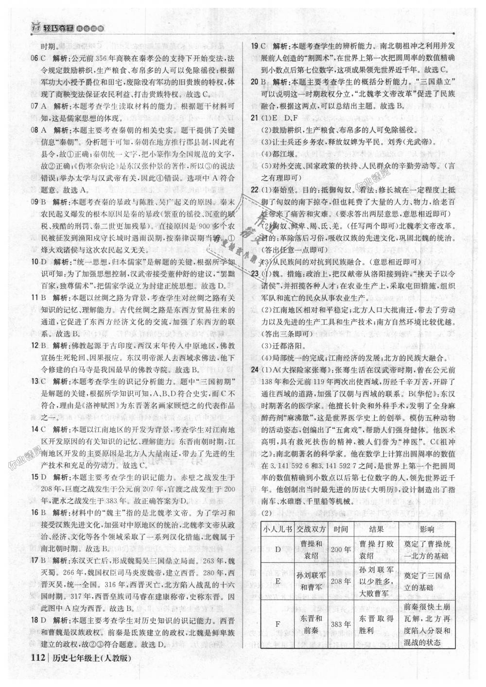 2018年1加1輕巧奪冠優(yōu)化訓(xùn)練七年級歷史上冊人教版銀版 第25頁