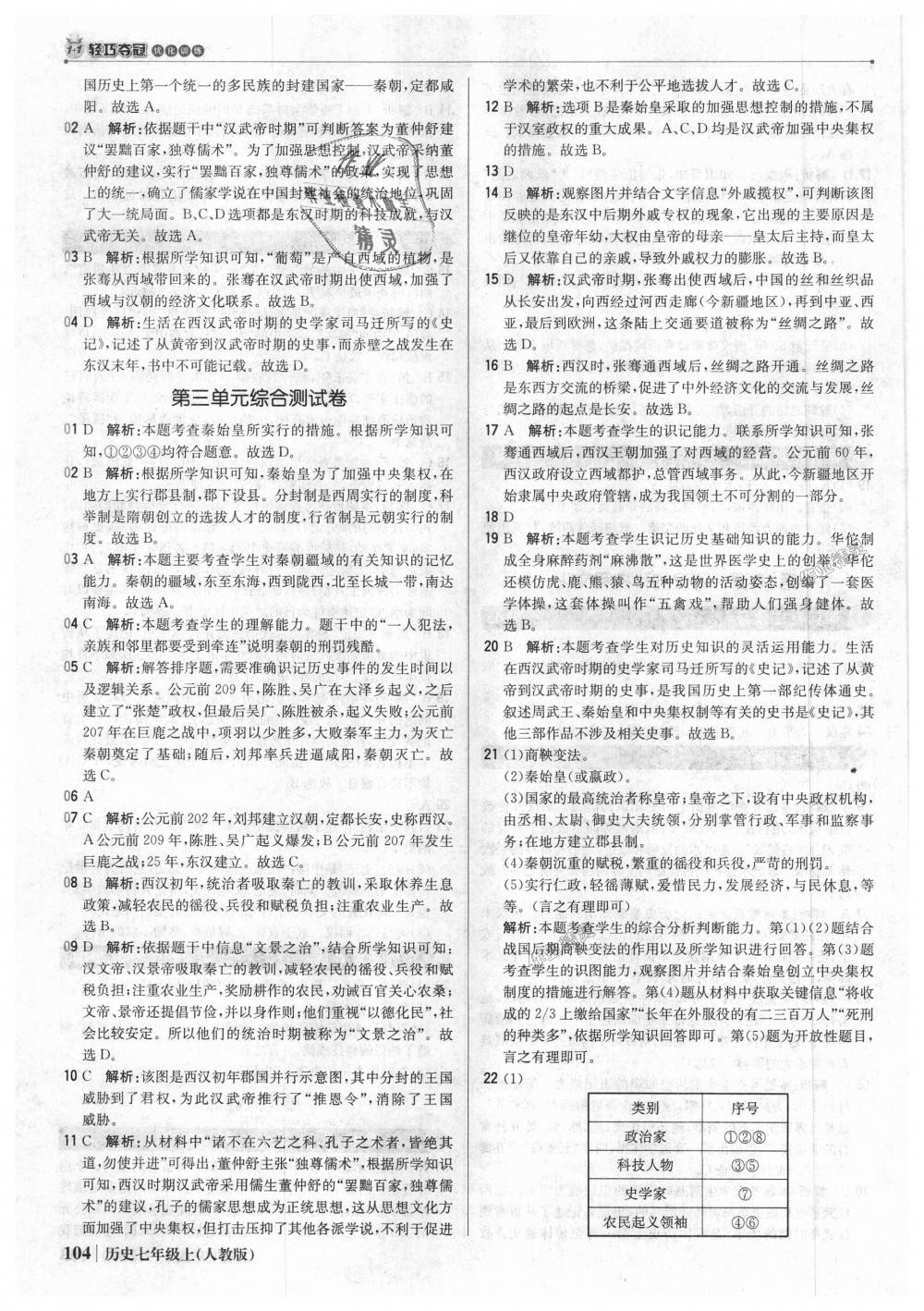 2018年1加1輕巧奪冠優(yōu)化訓(xùn)練七年級歷史上冊人教版銀版 第17頁