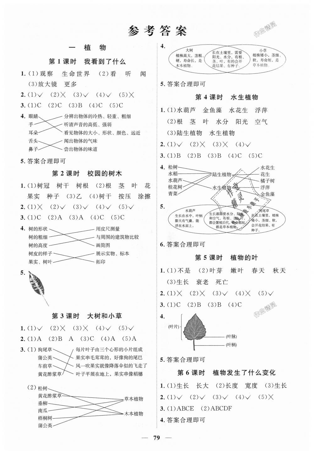 2018年陽光同學(xué)課時優(yōu)化作業(yè)三年級科學(xué)上冊教科版 第1頁