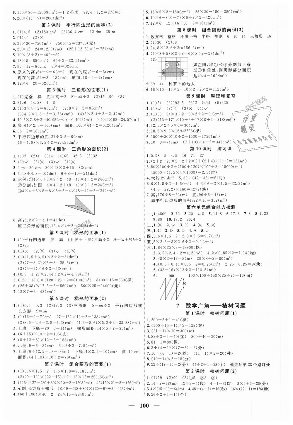 2018年陽光同學(xué)課時(shí)優(yōu)化作業(yè)五年級數(shù)學(xué)上冊人教版 第6頁