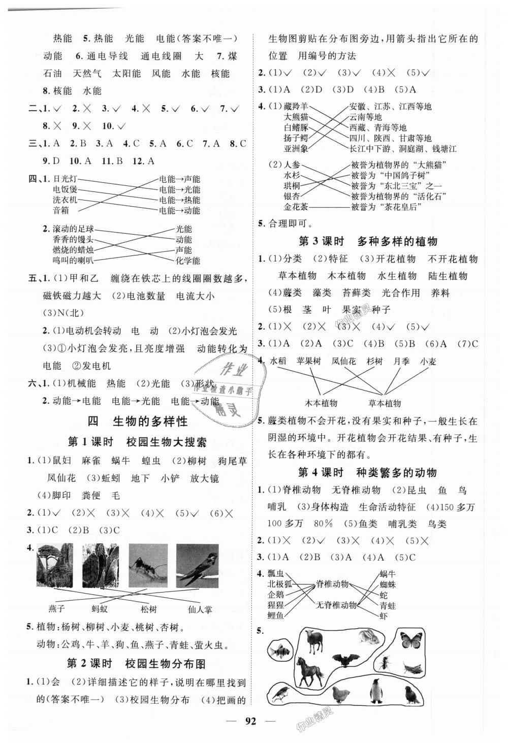 2018年陽(yáng)光同學(xué)課時(shí)優(yōu)化作業(yè)六年級(jí)科學(xué)上冊(cè)教科版 第6頁(yè)