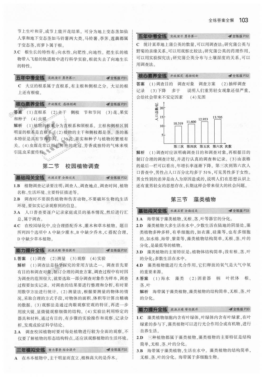 2018年5年中考3年模擬初中生物七年級(jí)上冊(cè)冀少版 第14頁(yè)