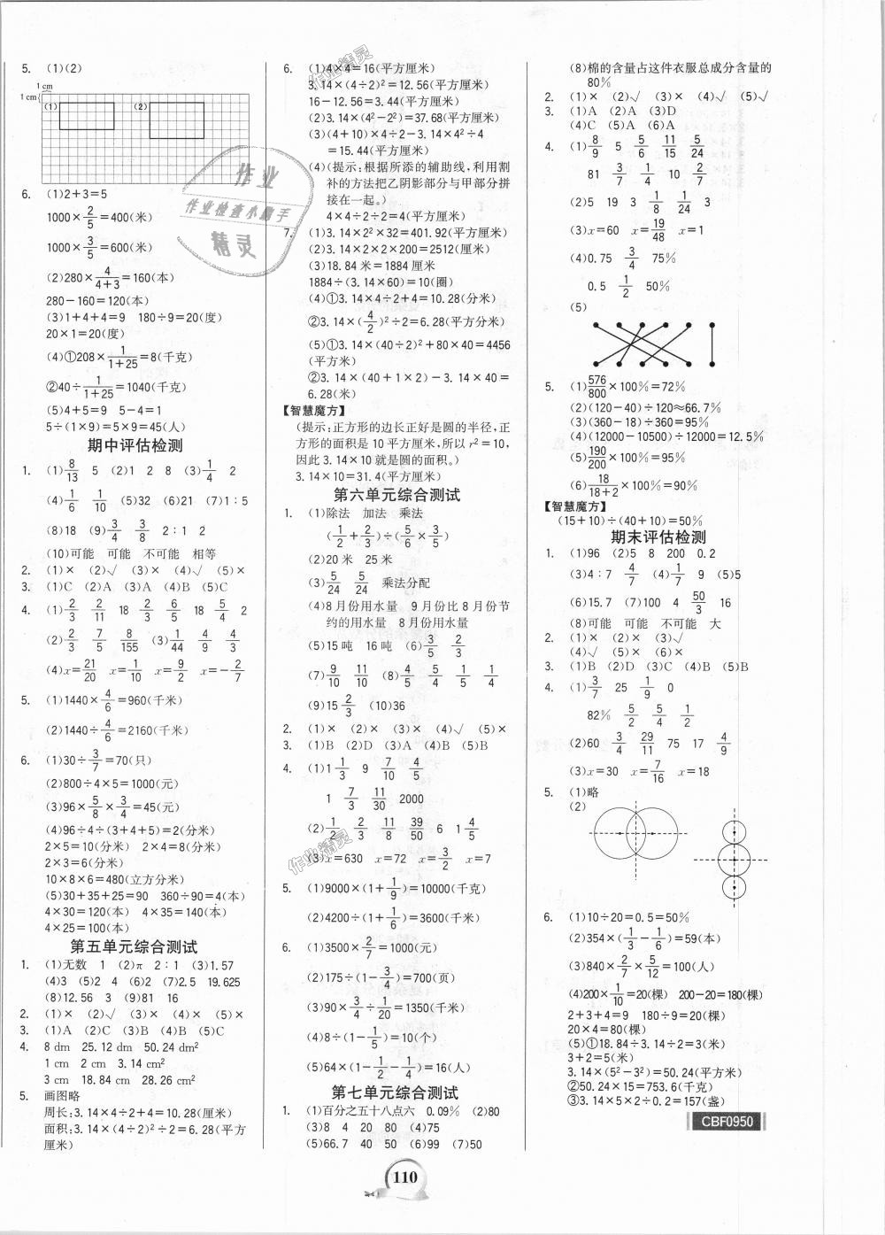 2018年世纪金榜金榜小博士六年级数学上册青岛版 第8页