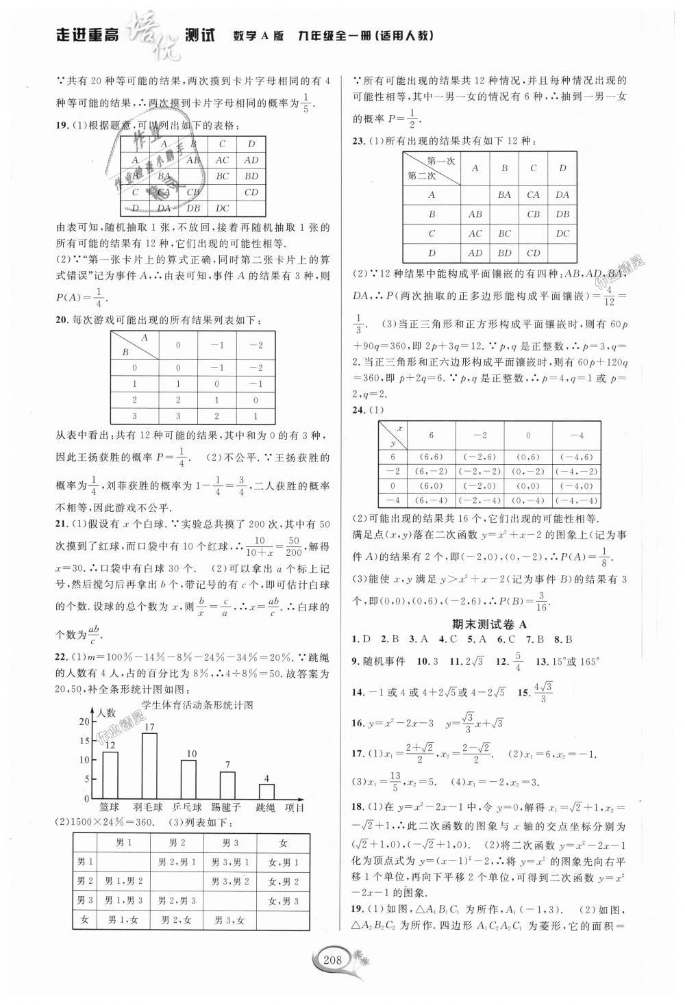 2018年走進重高培優(yōu)測試九年級數(shù)學(xué)全一冊人教版A版 第18頁