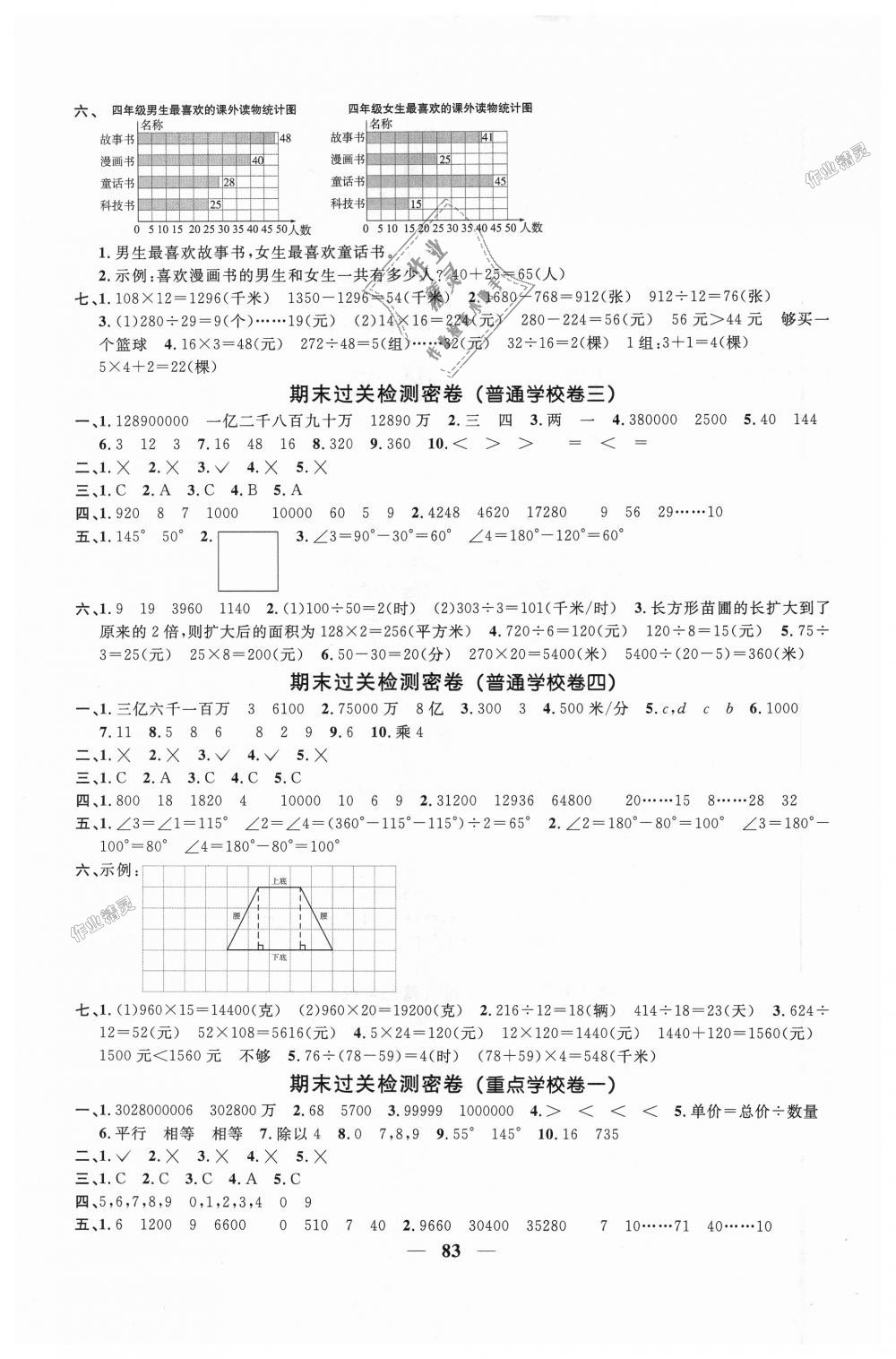 2018年阳光同学一线名师全优好卷四年级数学上册人教版 第7页