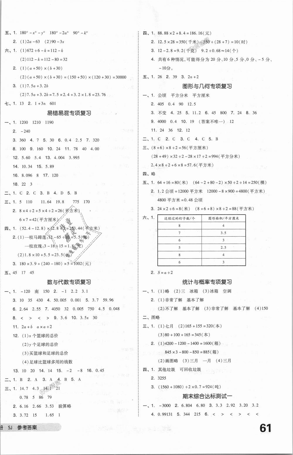 2018年全品小復(fù)習(xí)五年級(jí)數(shù)學(xué)上冊(cè)蘇教版 第6頁