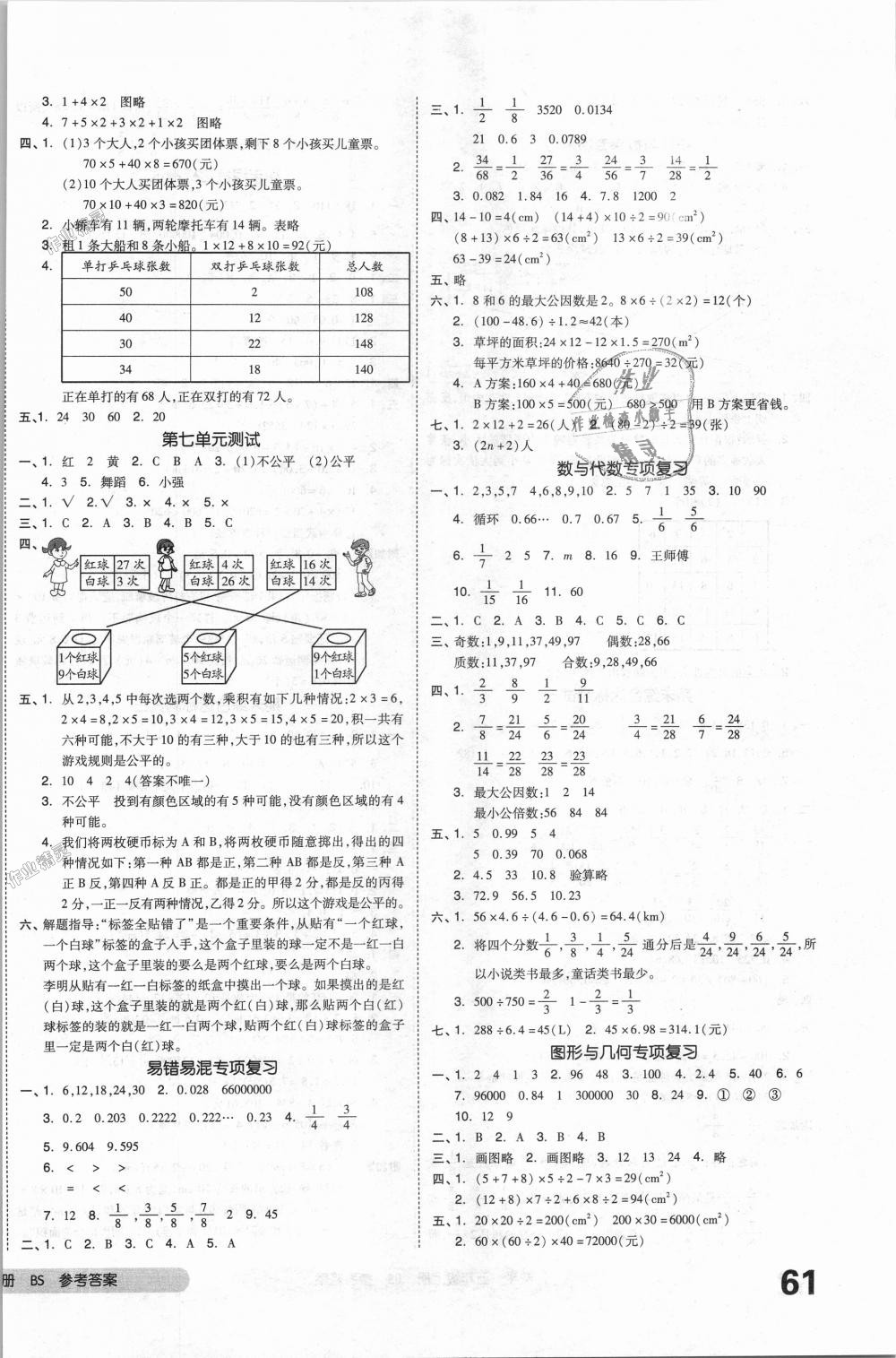 2018年全品小復(fù)習(xí)五年級(jí)數(shù)學(xué)上冊(cè)北師大版 第6頁