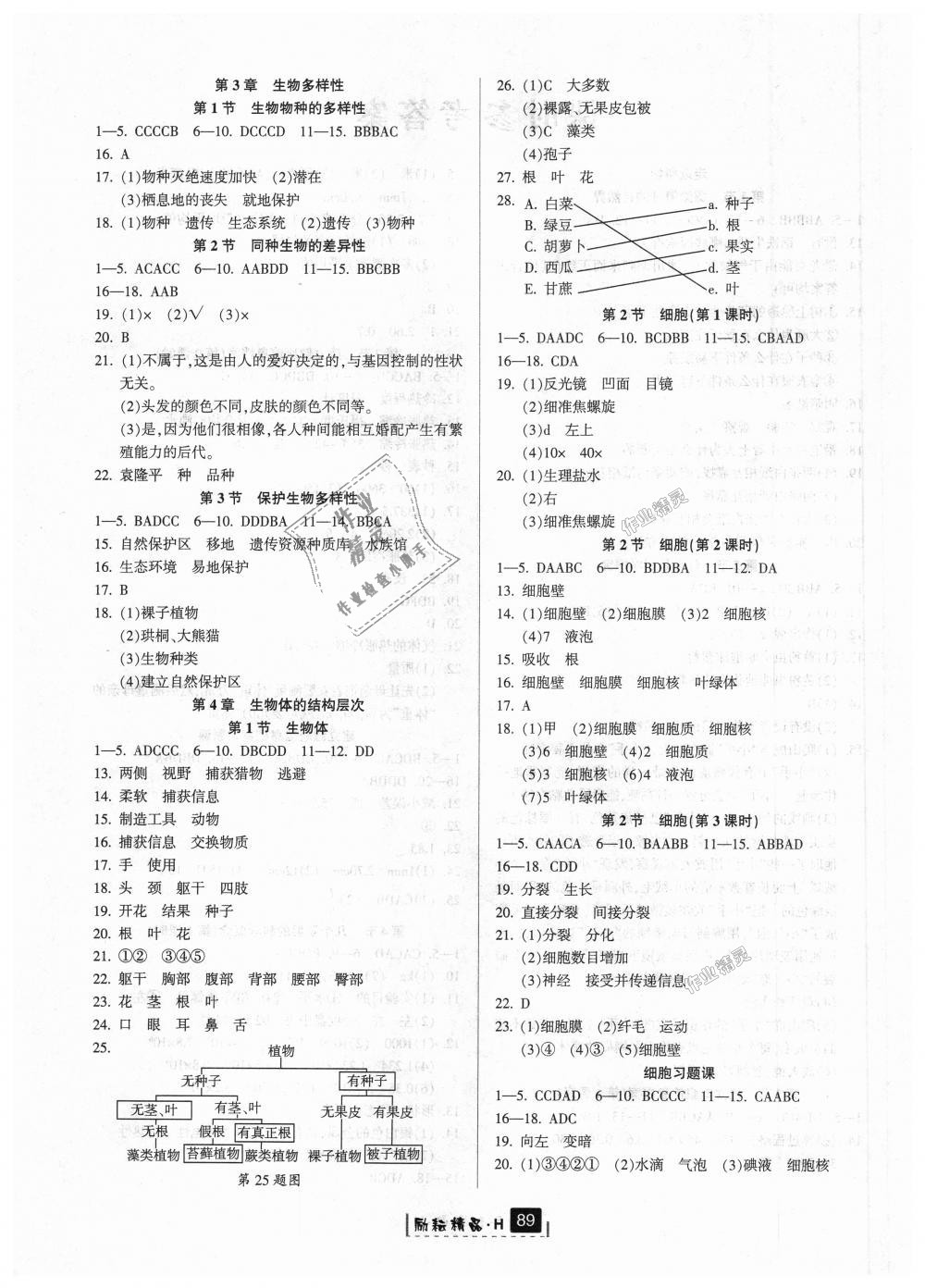 2018年勵耘書業(yè)勵耘新同步七年級科學上冊華師大版 第4頁