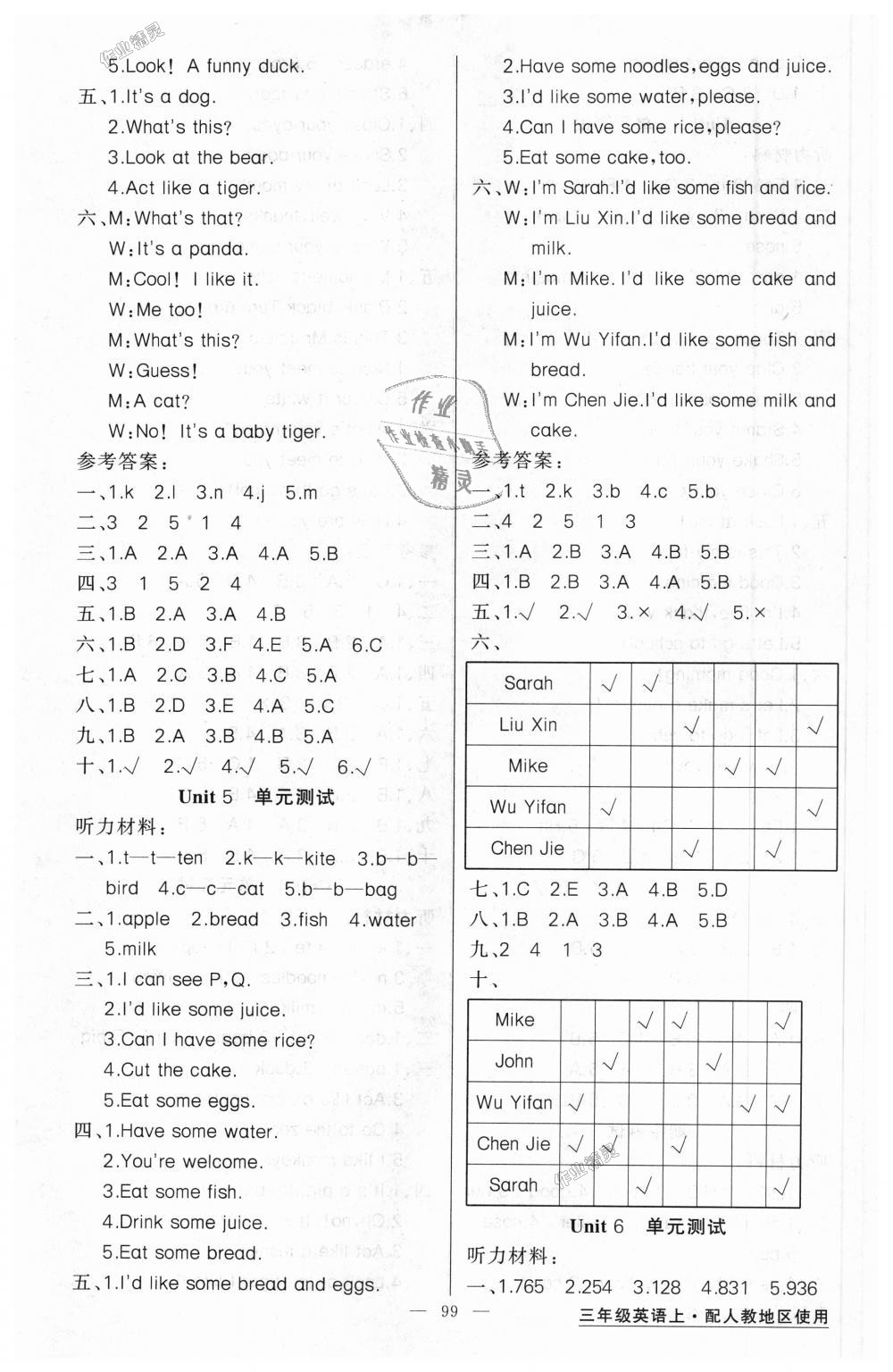 2018年黃岡金牌之路練闖考三年級英語上冊人教版 第7頁