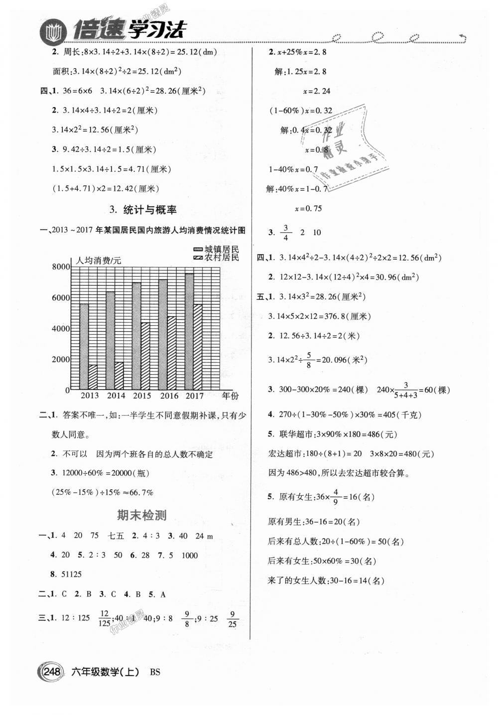 2018年倍速學(xué)習(xí)法六年級數(shù)學(xué)上冊北師大版 第15頁