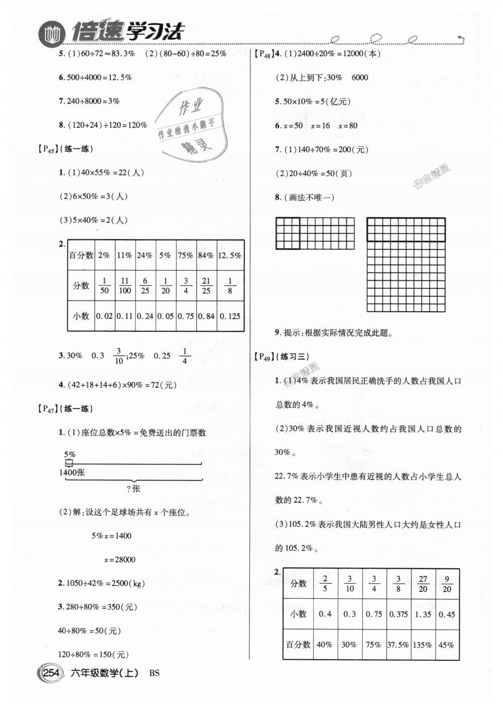 2018年倍速學(xué)習(xí)法六年級(jí)數(shù)學(xué)上冊(cè)北師大版 第21頁(yè)