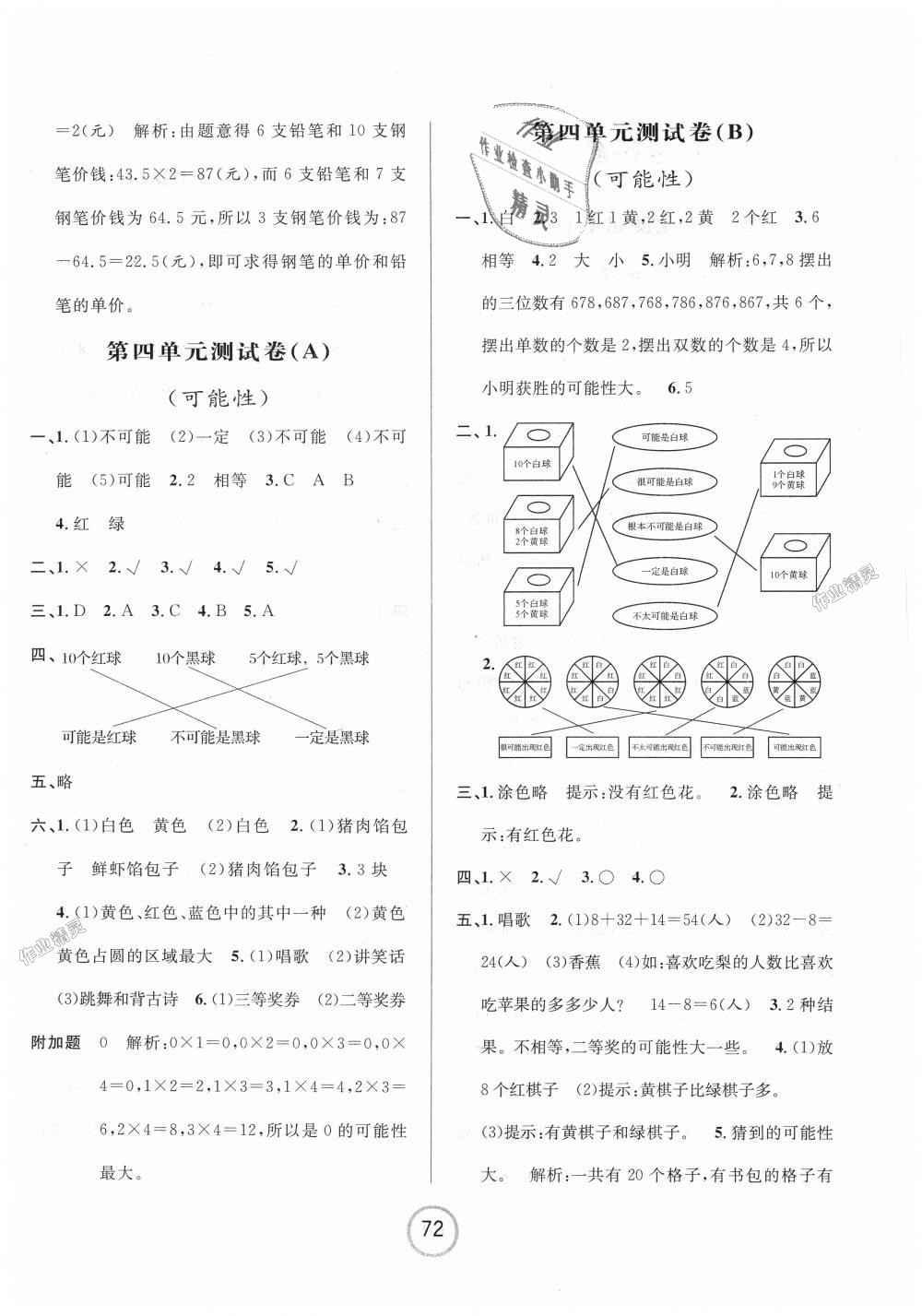 2018年浙江名卷五年级数学上册人教版 第4页