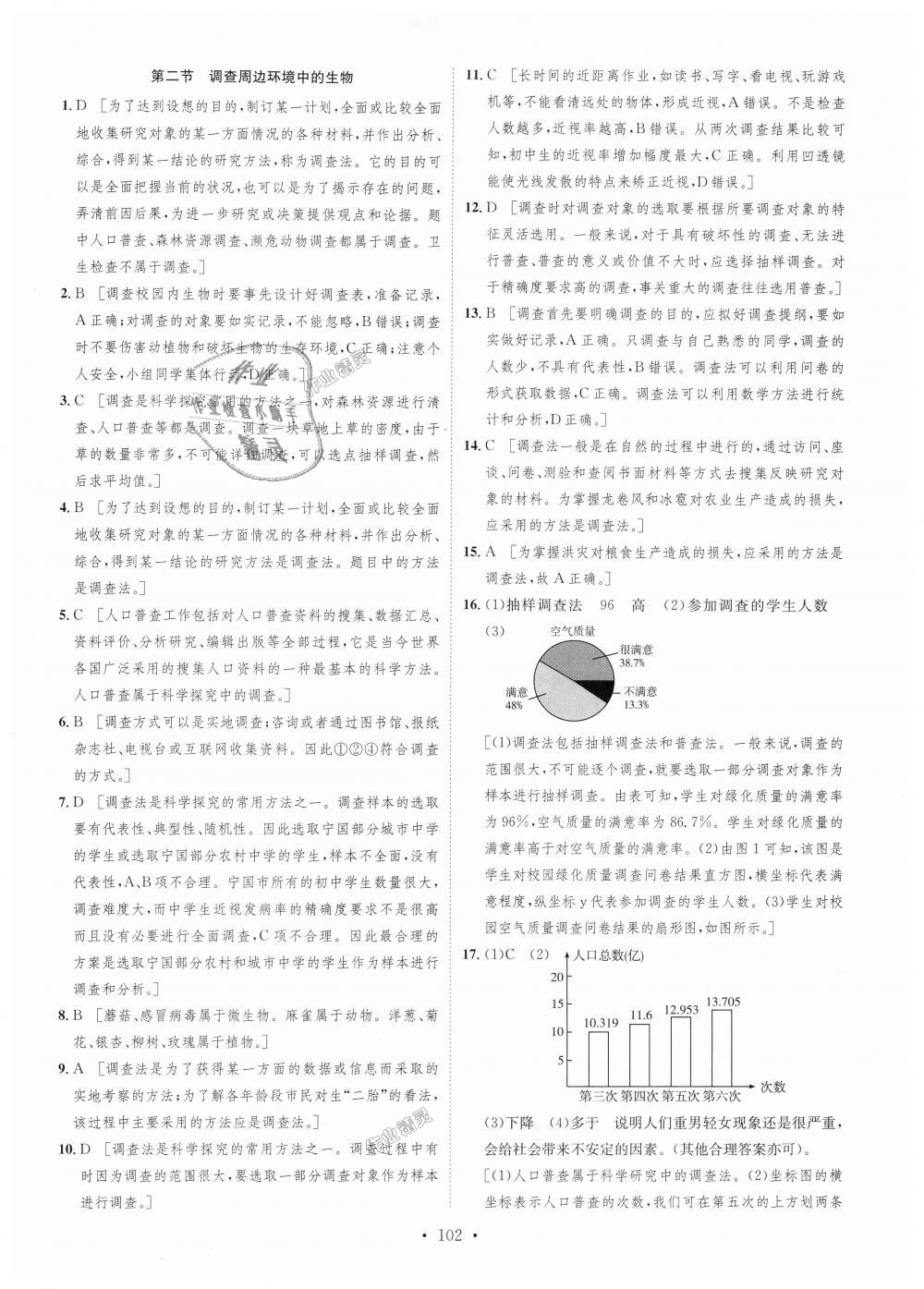 2018年思路教练同步课时作业七年级生物上册人教版 第2页