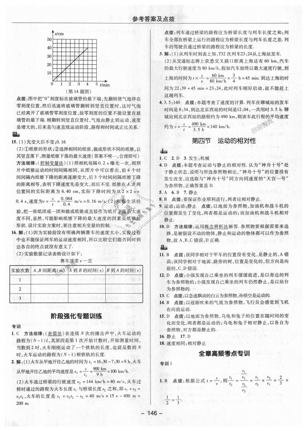 2018年綜合應用創(chuàng)新題典中點八年級物理上冊蘇科版 第20頁