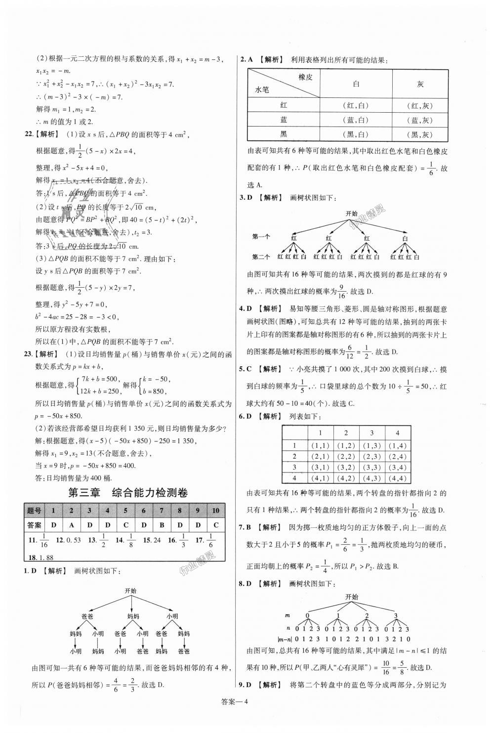 2018年一遍過初中數(shù)學(xué)九年級上冊北師大版 第74頁