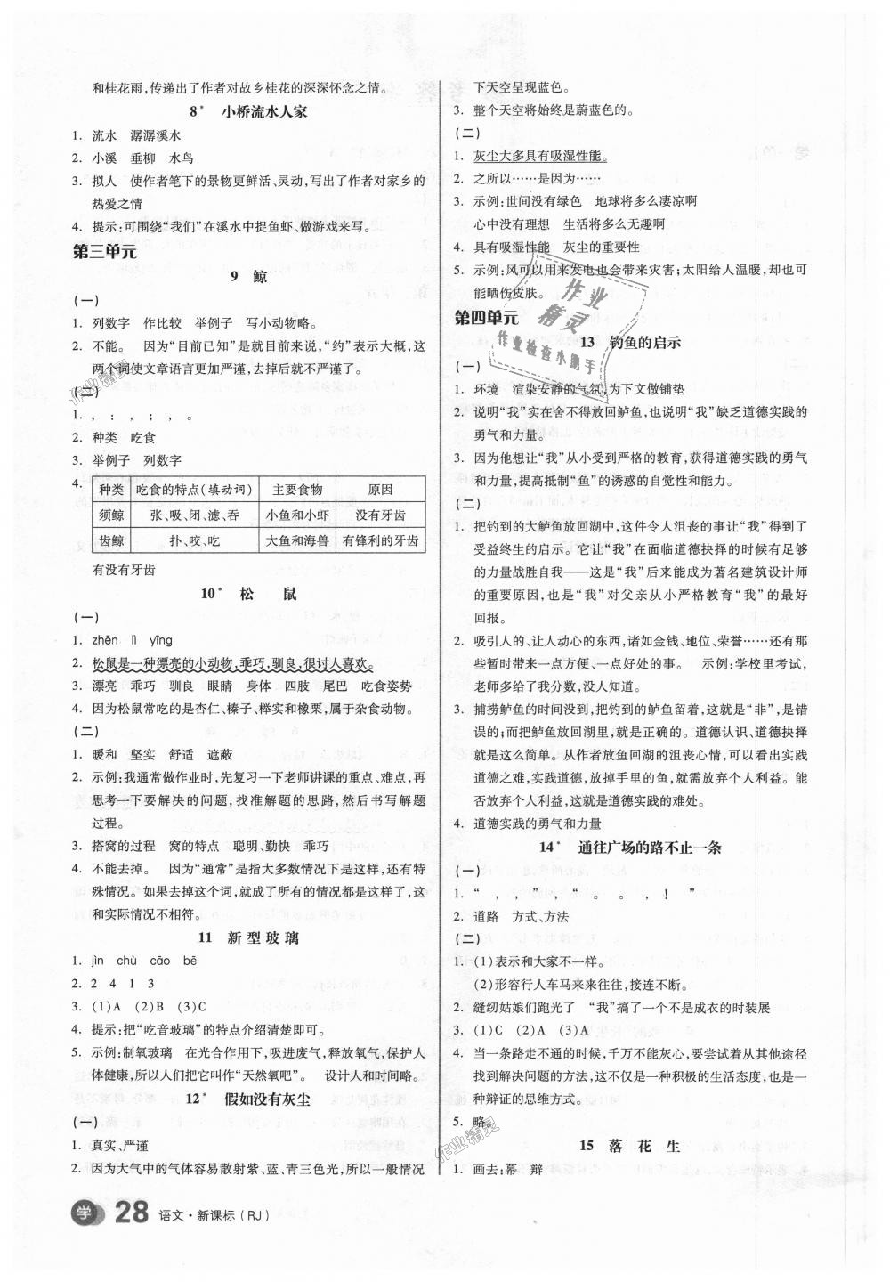 2018年全品学练考五年级语文上册人教版 第18页