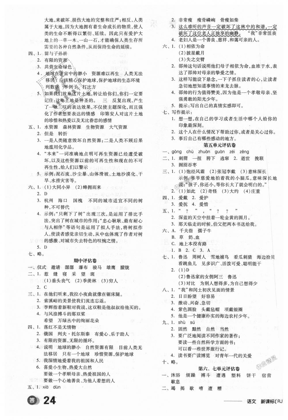 2018年全品學(xué)練考六年級(jí)語(yǔ)文上冊(cè)人教版 第11頁(yè)