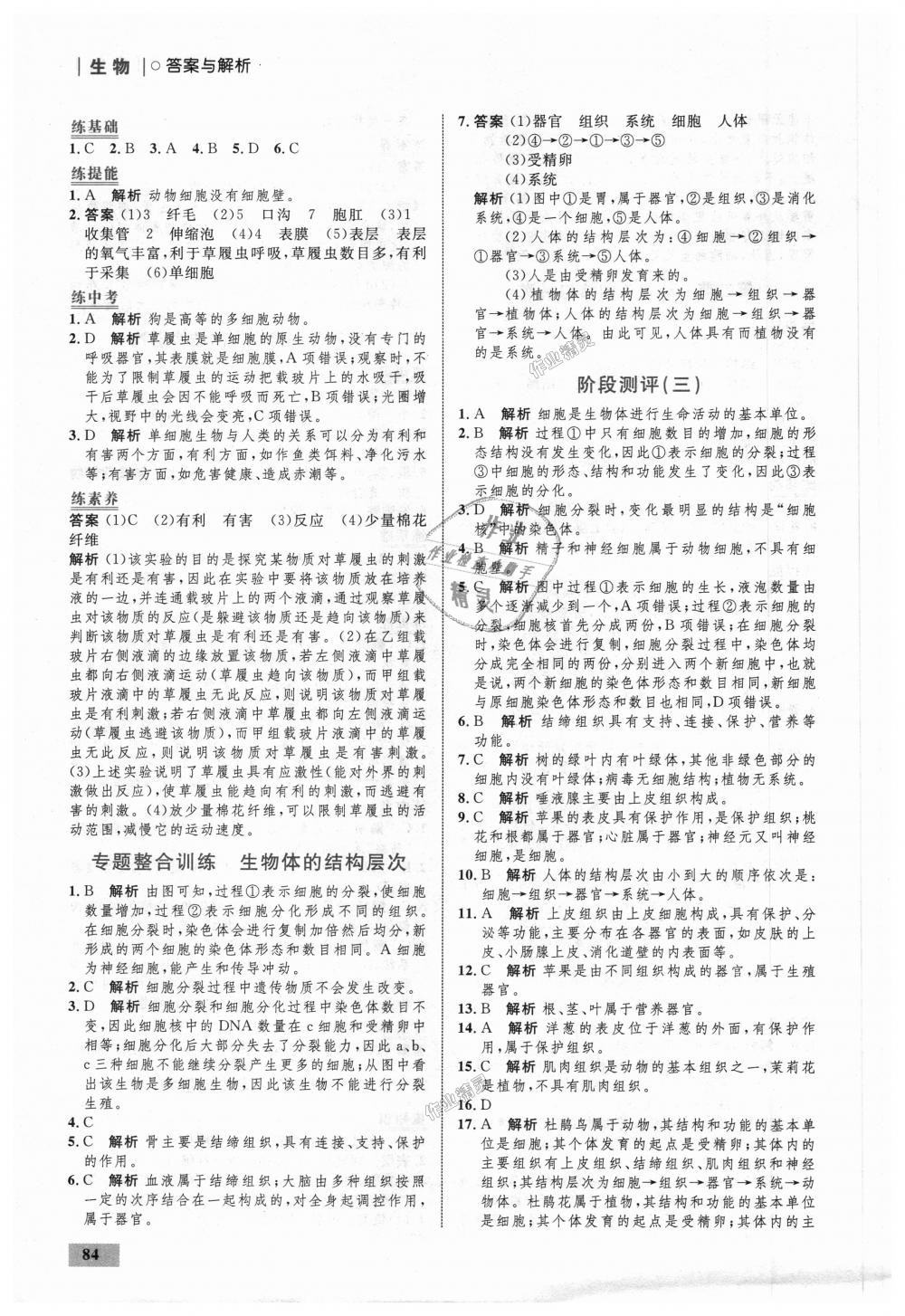 2018年初中同步學(xué)考優(yōu)化設(shè)計(jì)七年級(jí)生物上冊(cè)人教版 第10頁