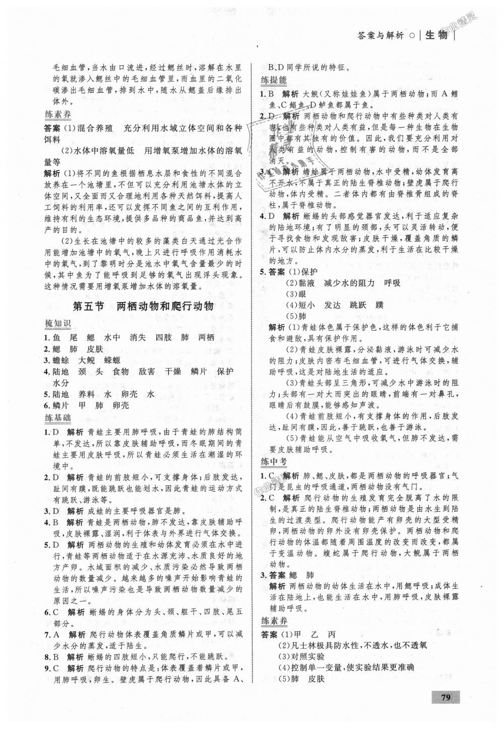 2018年初中同步学考优化设计八年级生物上册人教版 第5页