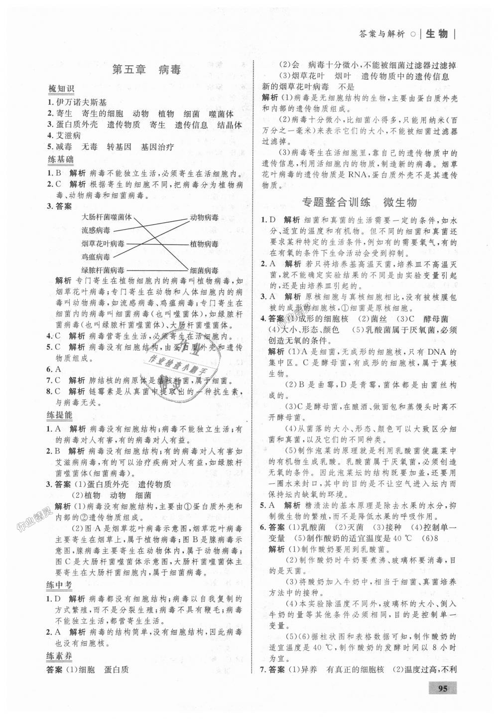 2018年初中同步学考优化设计八年级生物上册人教版 第21页