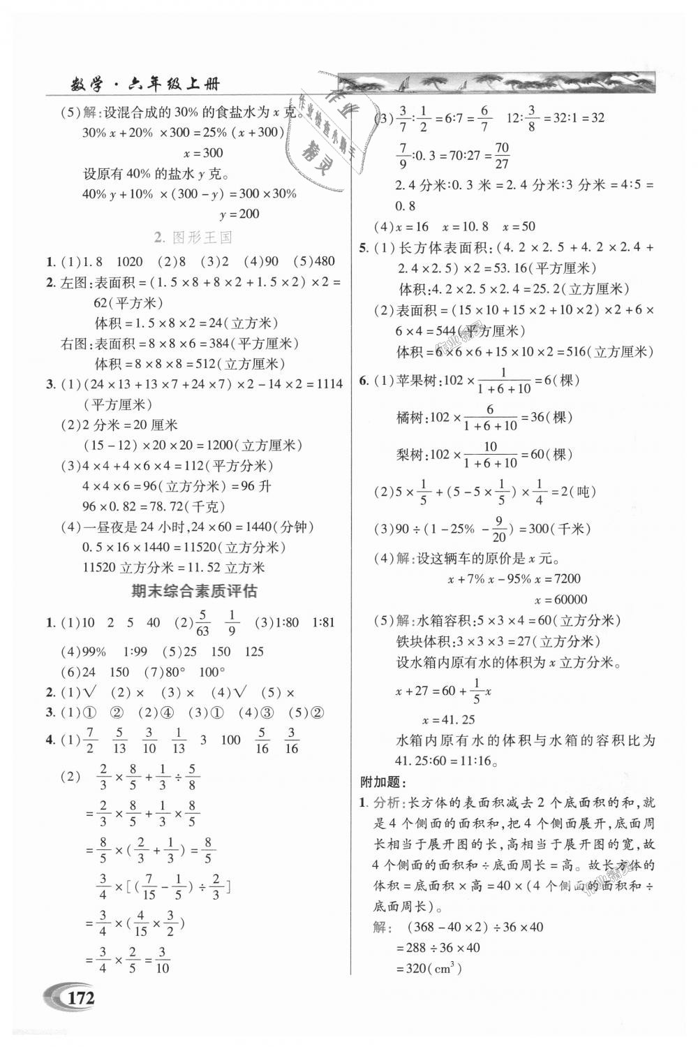 2018年新世纪英才英才教程六年级数学上册苏教版 第11页