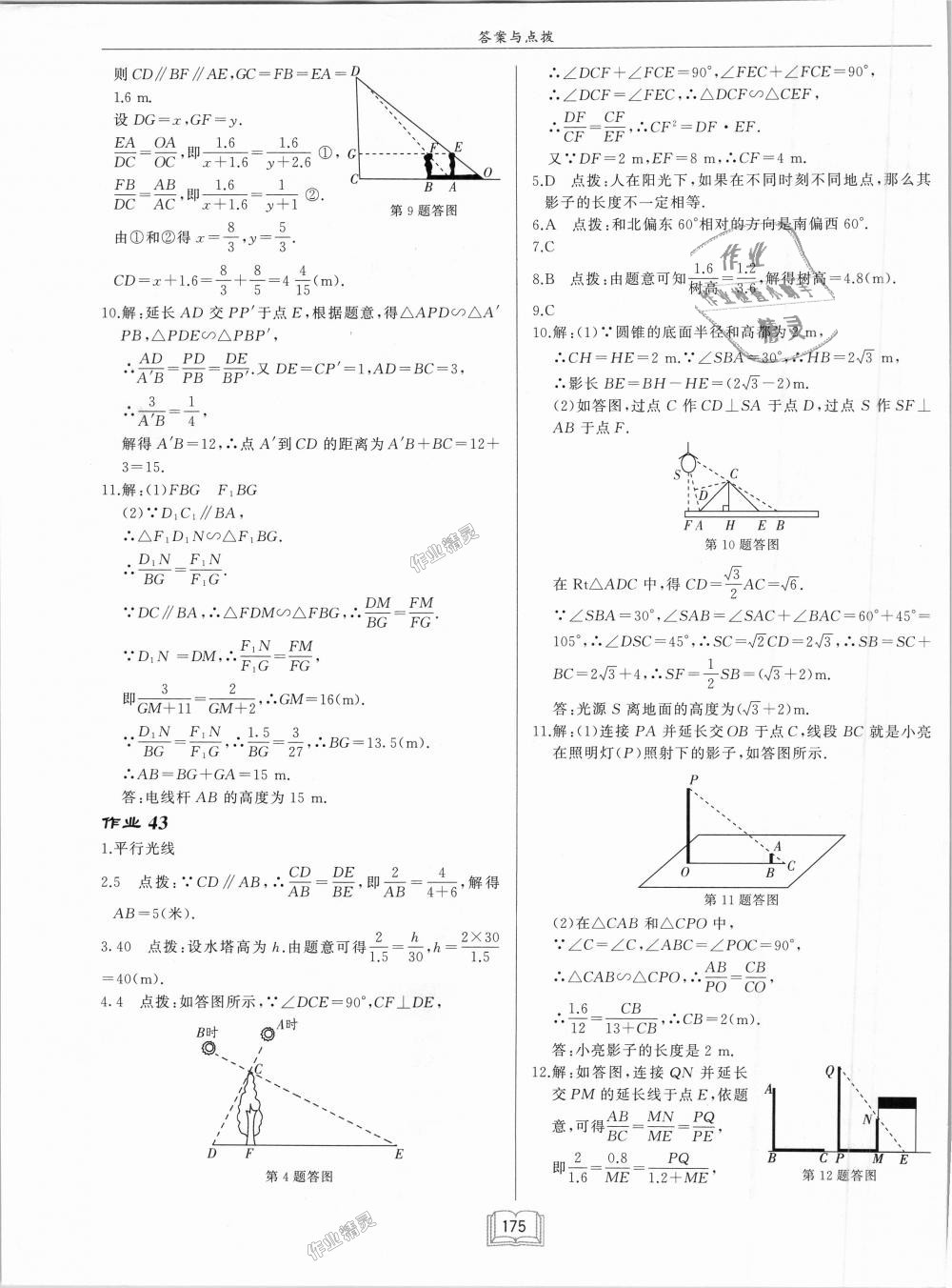 2018年啟東中學(xué)作業(yè)本九年級(jí)數(shù)學(xué)上冊(cè)北師大版 第31頁