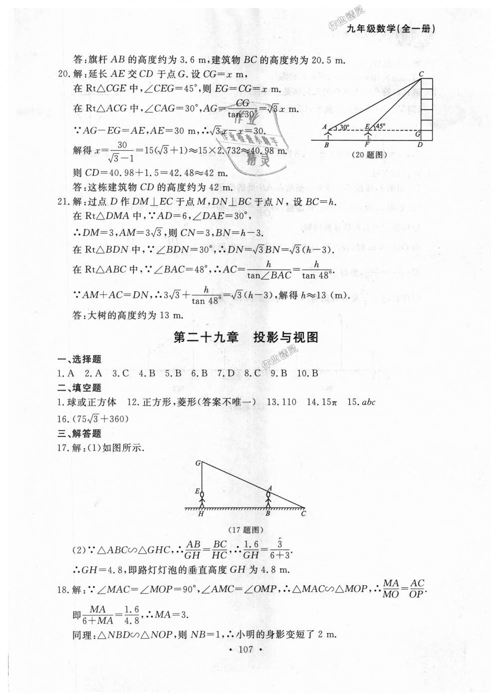 2018年博师在线九年级数学全一册人教版大连专版 第47页