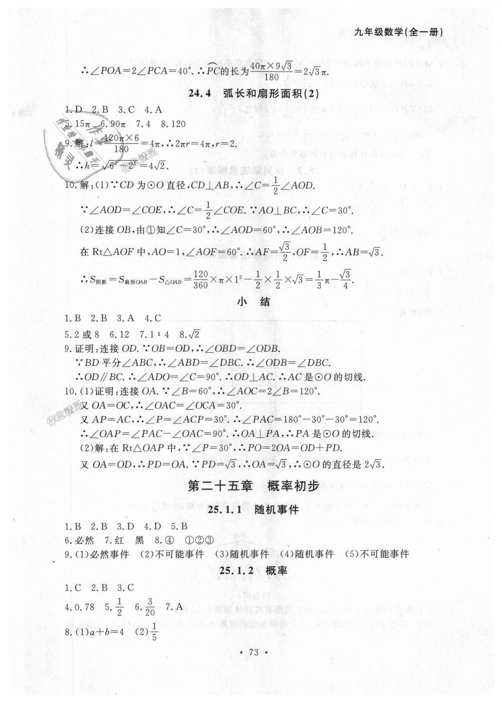 2018年博师在线九年级数学全一册人教版大连专版 第13页