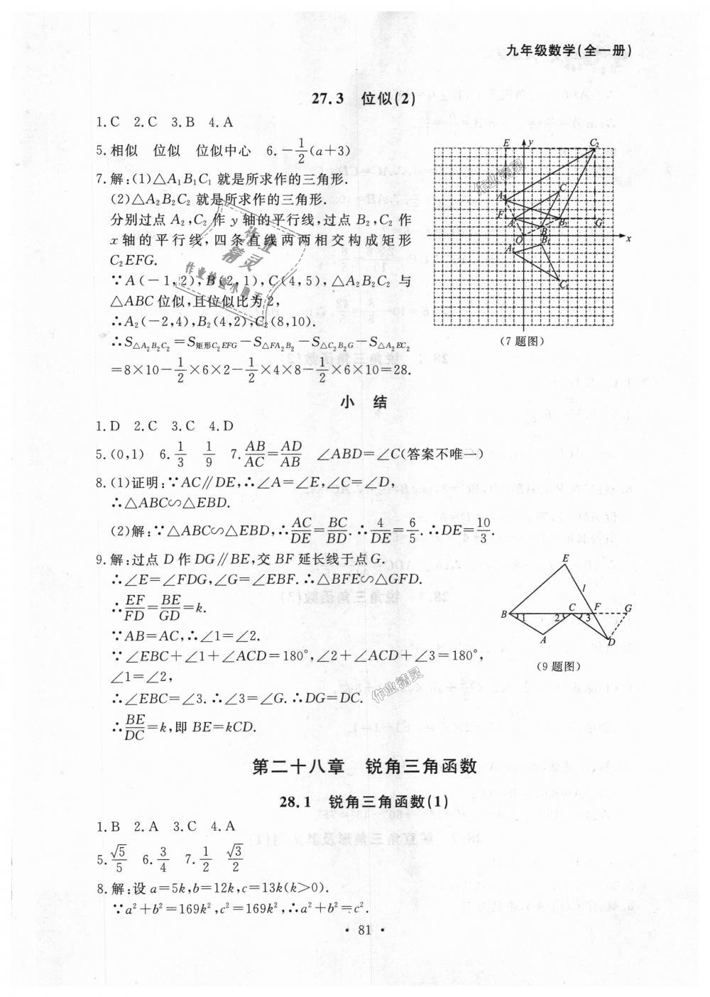 2018年博师在线九年级数学全一册人教版大连专版 第21页