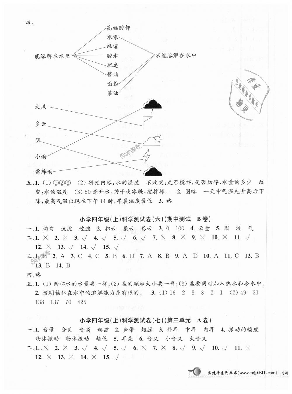 2018年孟建平小學(xué)單元測(cè)試四年級(jí)科學(xué)上冊(cè)教科版 第3頁(yè)