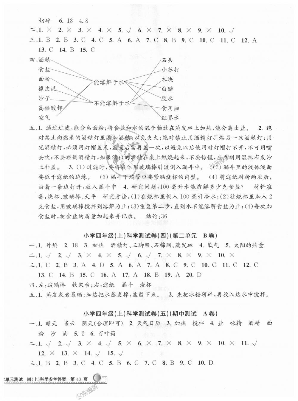 2018年孟建平小學(xué)單元測試四年級(jí)科學(xué)上冊(cè)教科版 第2頁