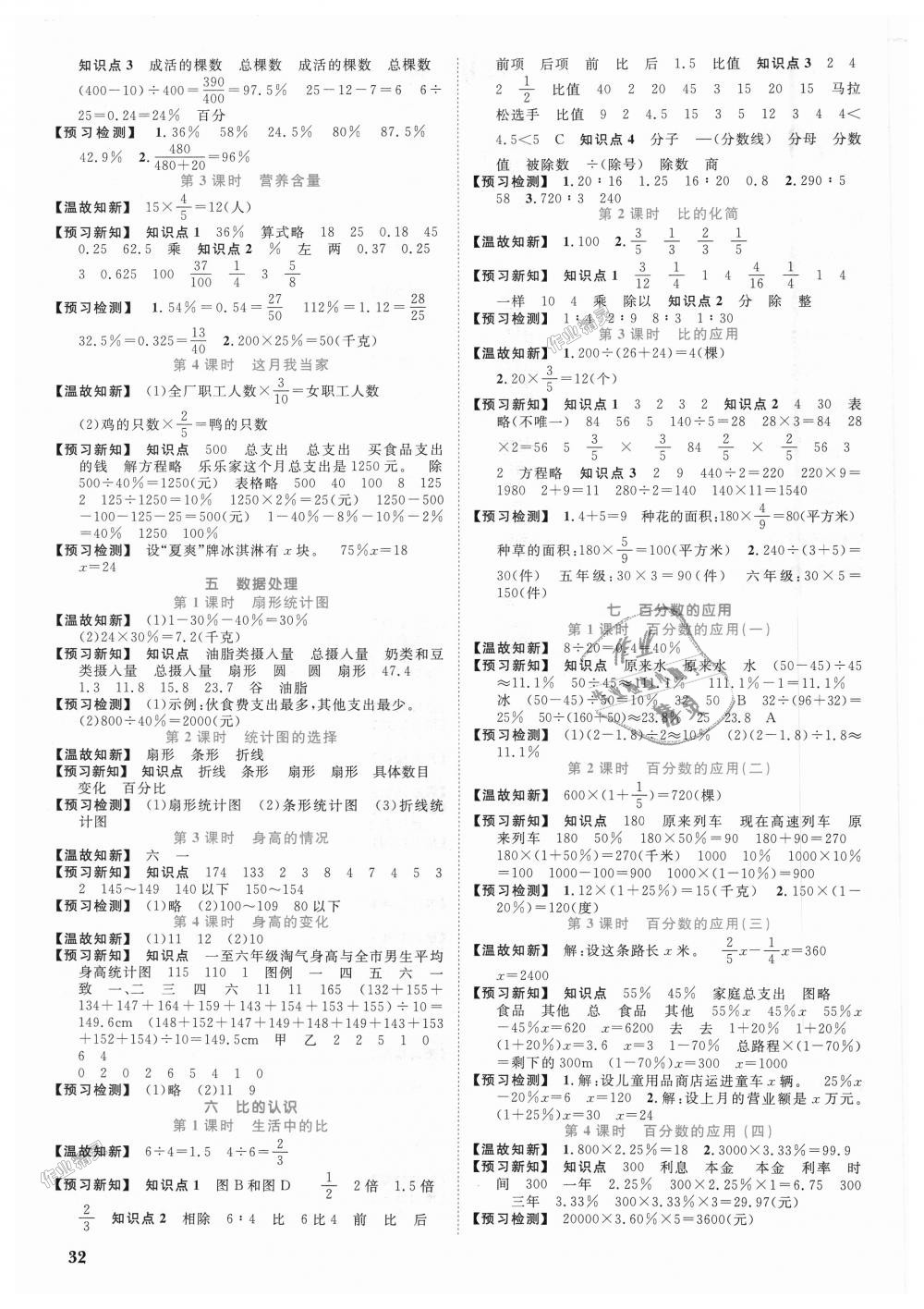 2018年阳光同学课时优化作业六年级数学上册北师大版深圳专版 第15页