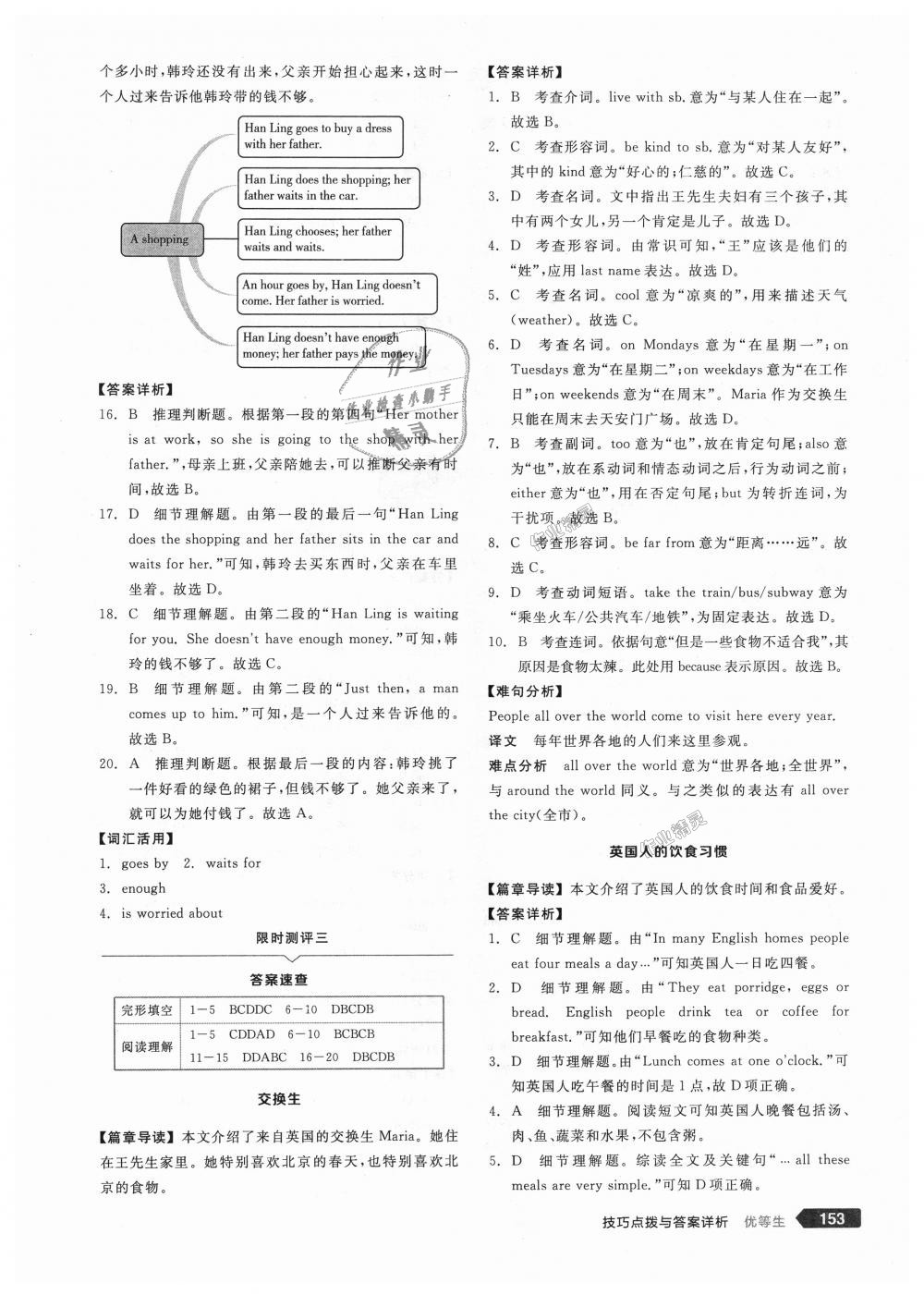 2018年全品優(yōu)等生完形填空加閱讀理解七年級英語上冊人教版 第39頁