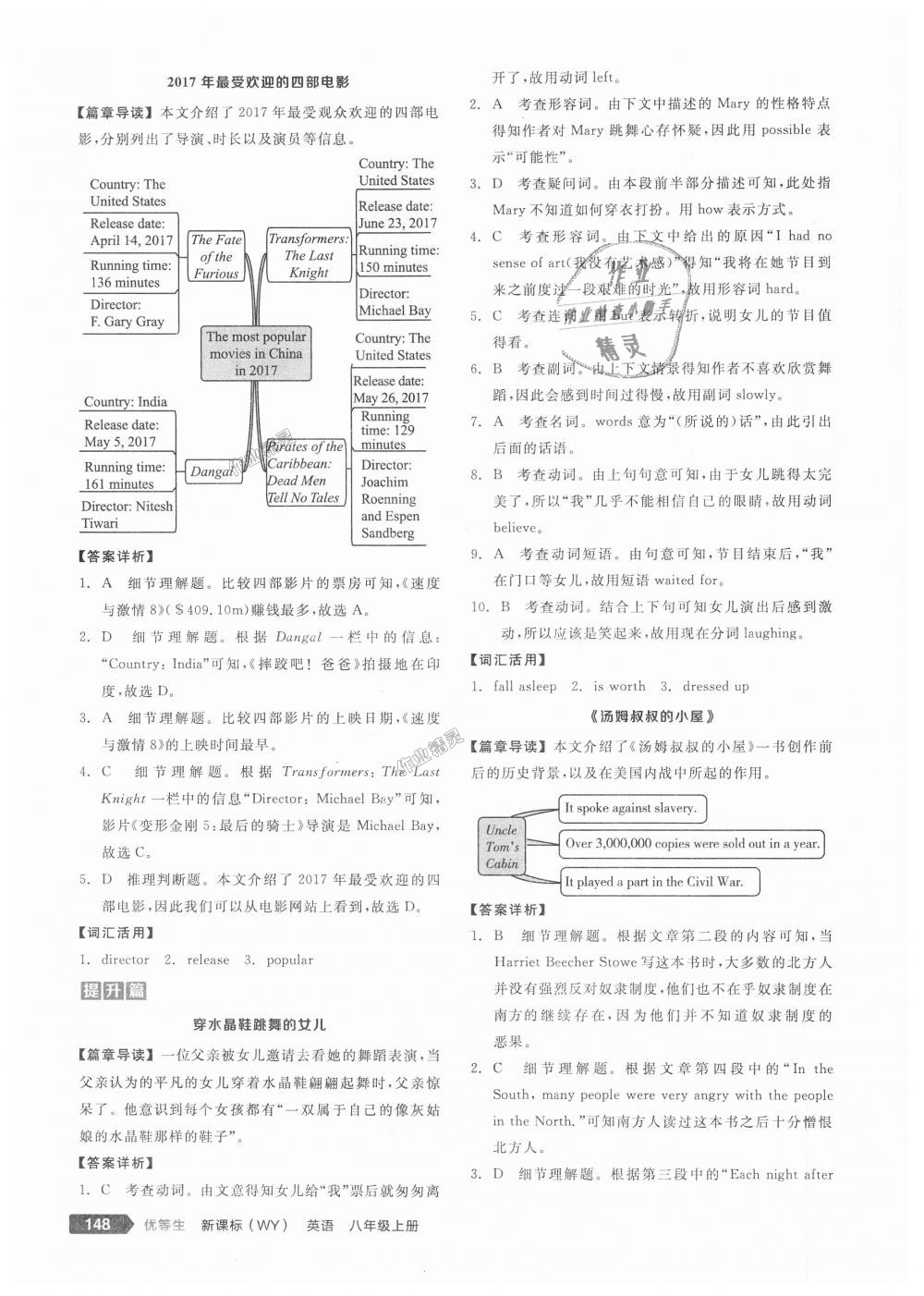 2018年全品优等生完形填空加阅读理解八年级英语上册外研版 第18页