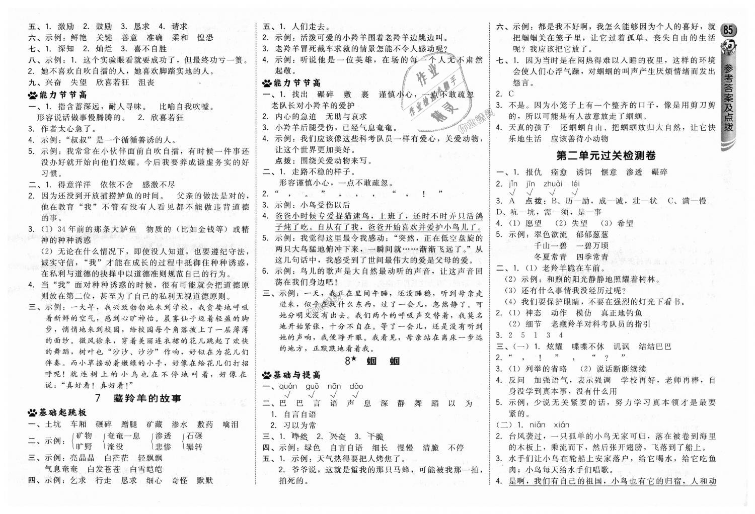 2018年綜合應用創(chuàng)新題典中點五年級語文上冊西師大版 第3頁